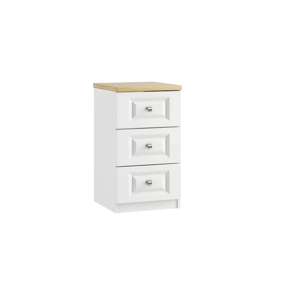 Vienna 3 Drawer Bedside