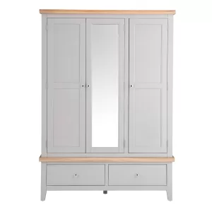 Eddington Grey 3 Door Wardrobe