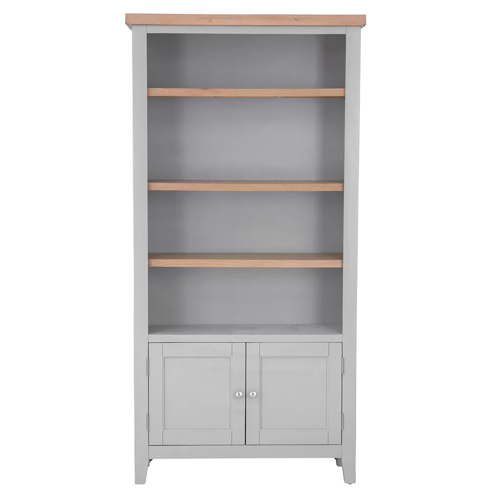 Eddington Grey Large Wide Bookcase