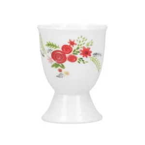 KitchenCraft Porcelain Egg Cup Flowers