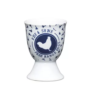 KitchenCraft Porcelain Egg Cup Traditional Blue Hen
