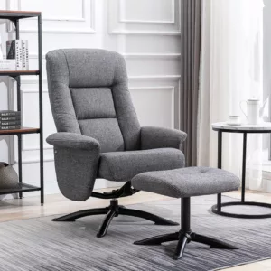 Dakota Swivel Chair & Stool Grey
