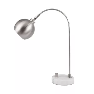 Feliciani Brushed Silver Metal Task Lamp