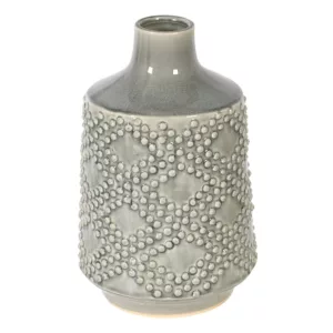 Small Soft Grey Dots Ceramic Vase