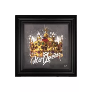 Crown for His Queen Wall Art - 55 x 55 (Matt Black Frame)