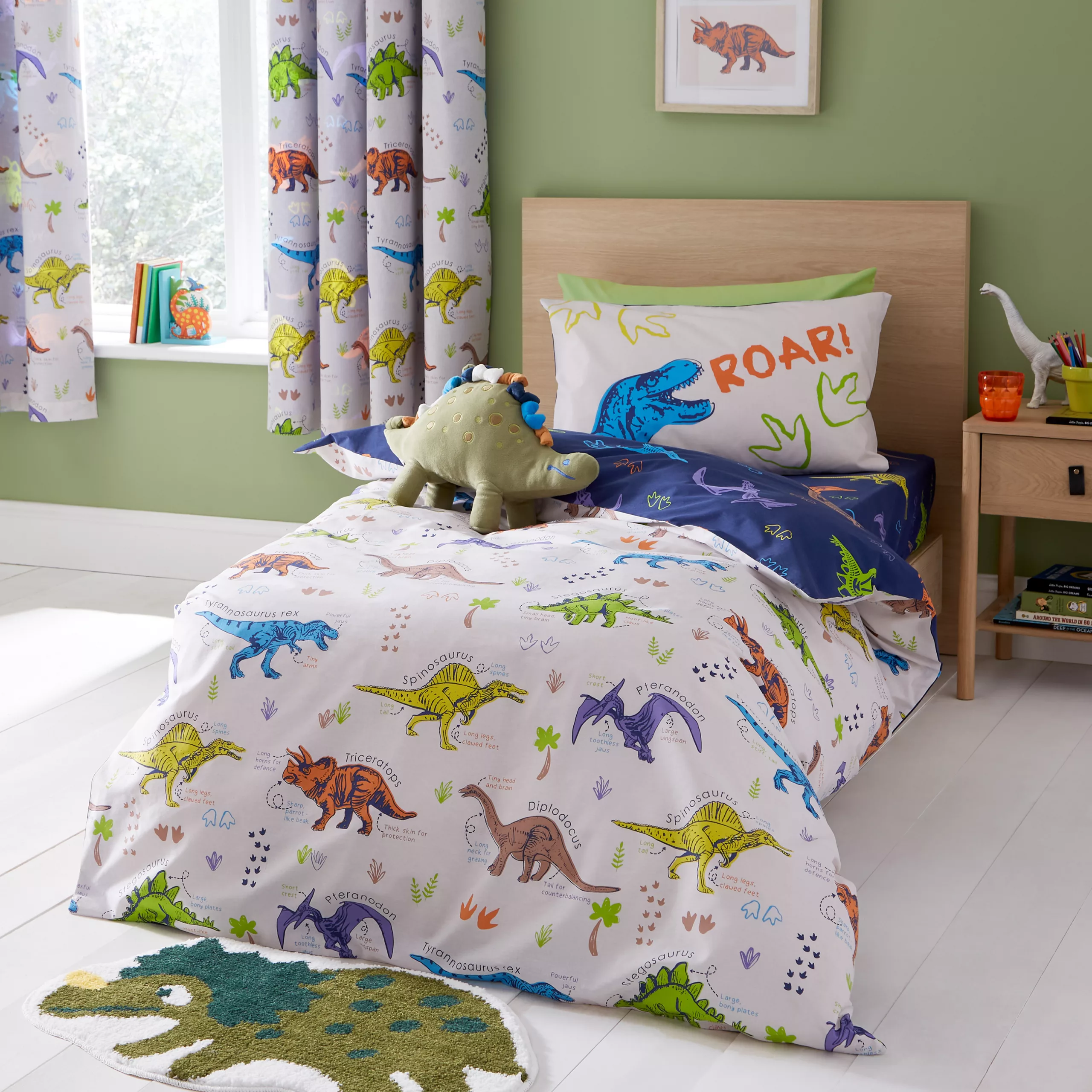 Catherine Lansfield Prehistoric Dinosaur Duvet Set 