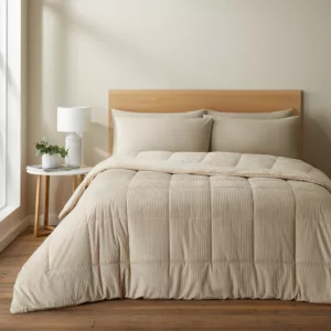 Catherine Lansfield Cosy Cord Coverless Duvet - Natural