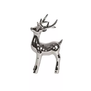 Christmas Silver Reindeer Figurine 19cm