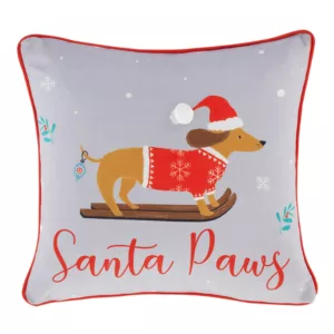 Catherine Lansfield Christmas Santa Paws Cushion