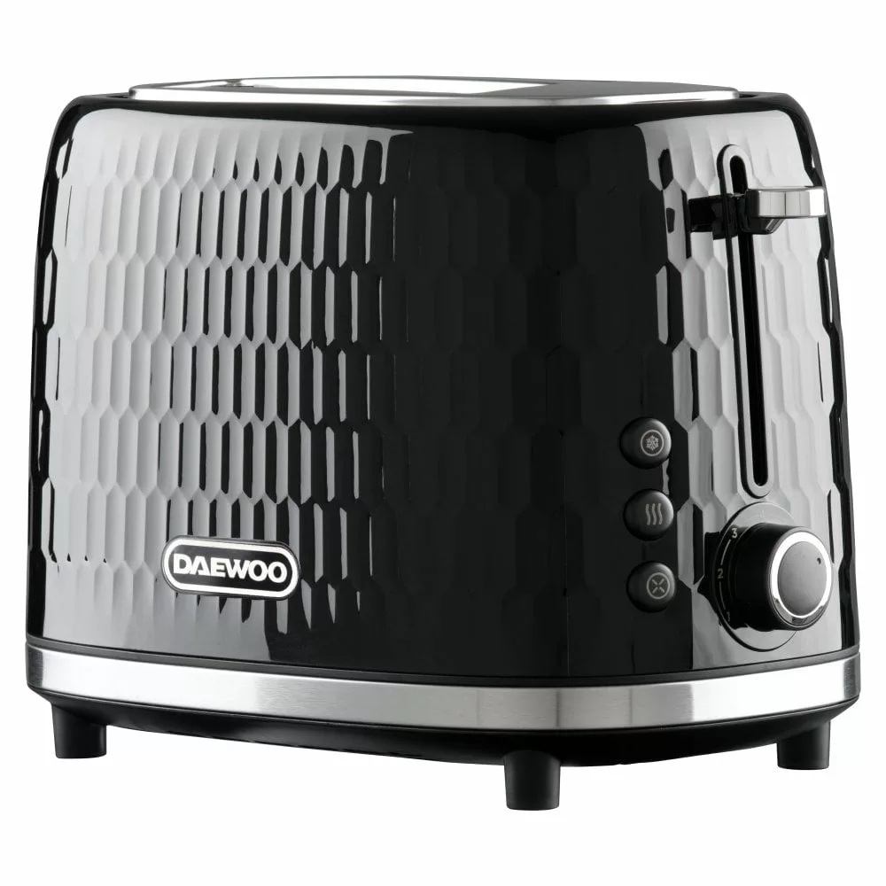 Daewoo Honeycomb 2 Slice Toaster – Black