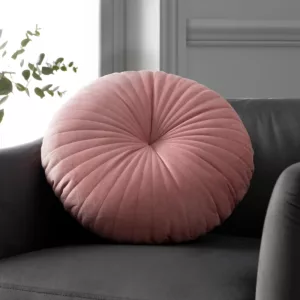 Catherine Lansfield Round 40 x 40 Pink Cushion