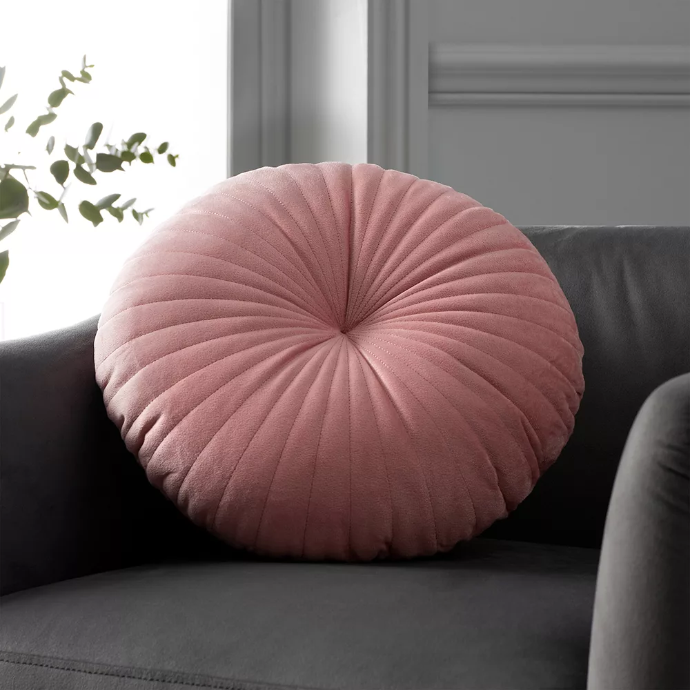 Catherine Lansfield Round 40 x 40 Pink Cushion 