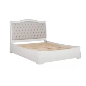 Marseille Bone Double Bedstead with Upholstered Headboard