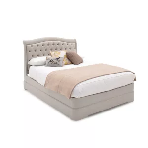 Marseille Taupe King Bedstead with Upholstered Headboard