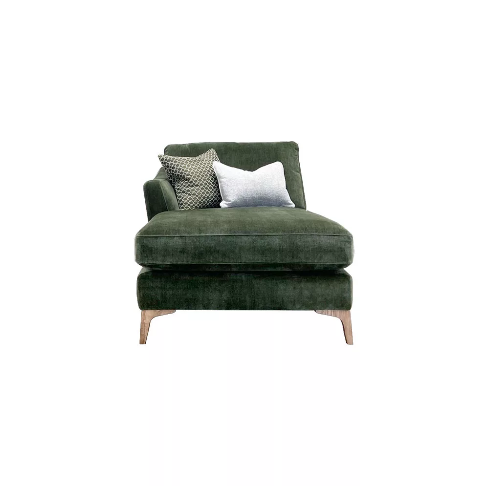 Gatwick modern velvet shop chair with ottoman