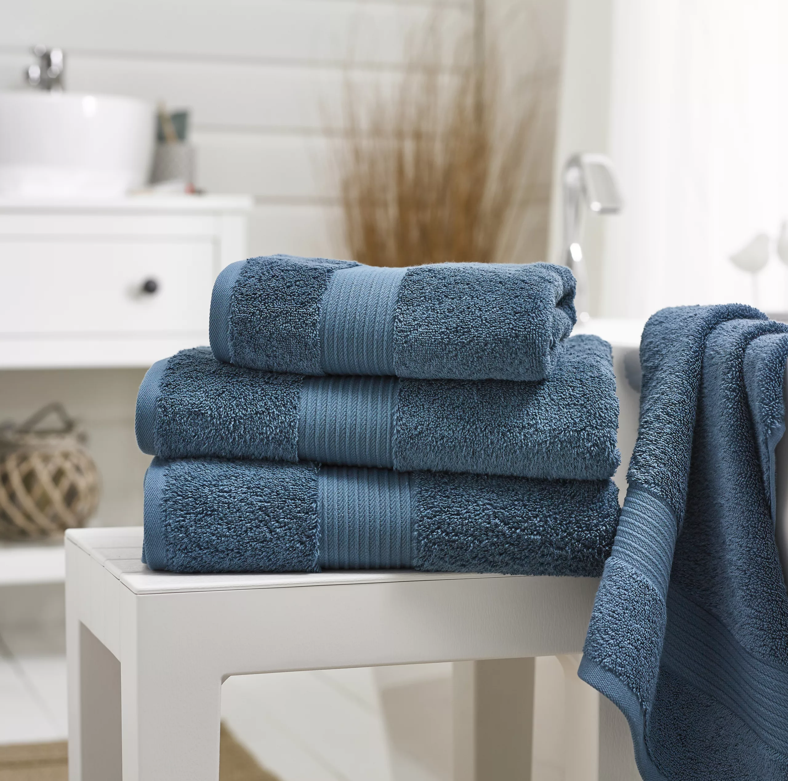 Bliss Egyptian Cotton Luxury Towels, Size: Tub Mat, Blue