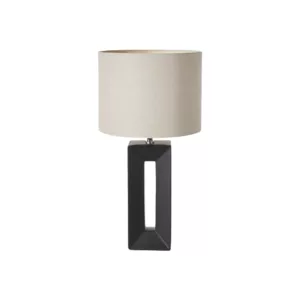 Block Black Ceramic Tall Table Lamp