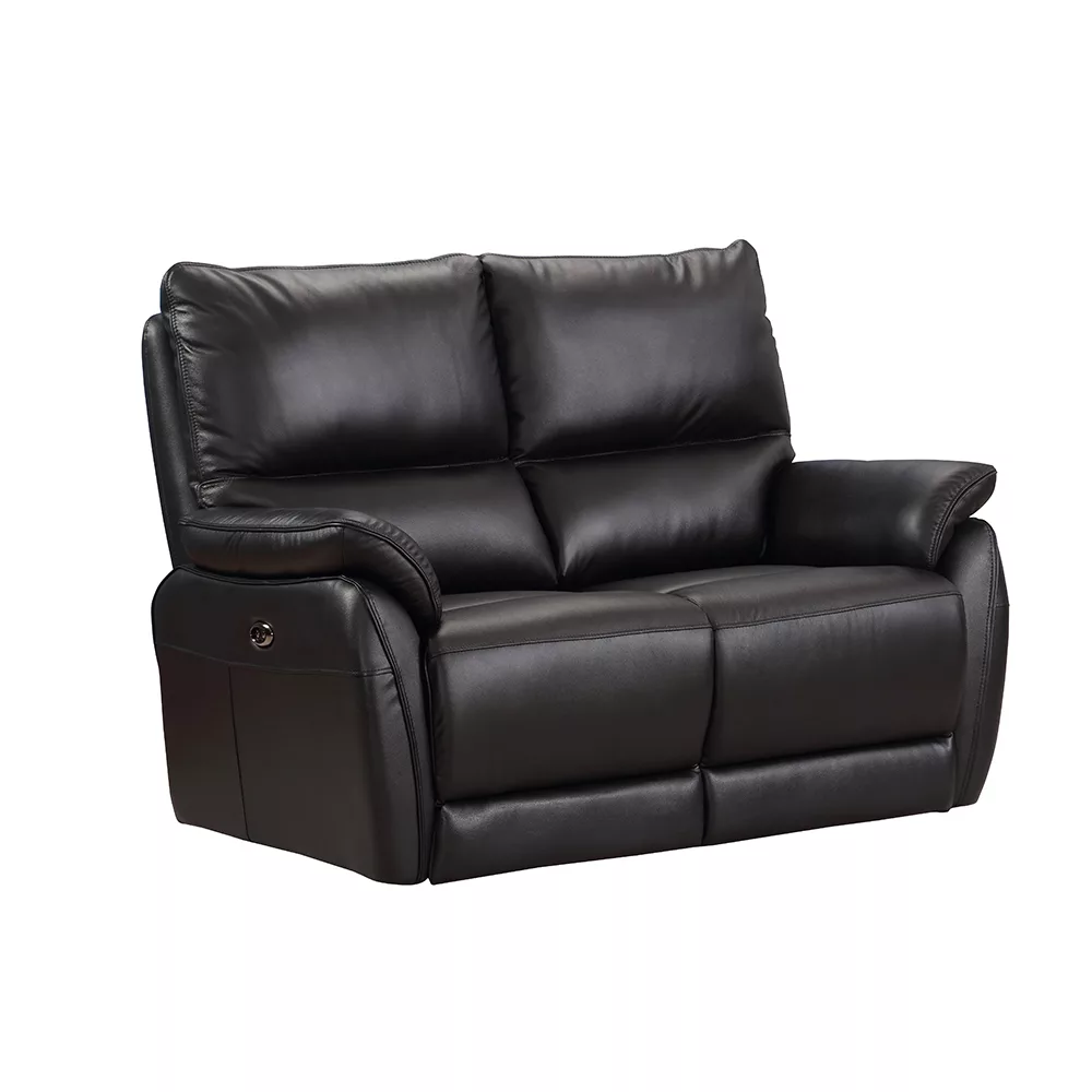 Ethan 2 Seater Power Recliner - Black 