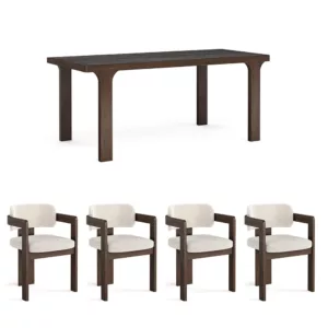 Cadiz 1.8m Dining Table and 4 Chairs Set
