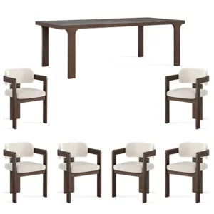 Cadiz 2.3m Dining Table and 6 Chairs Set