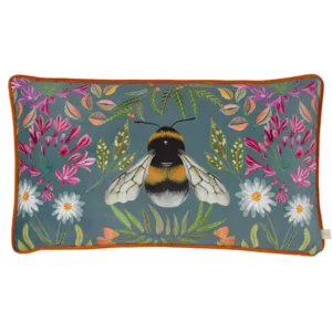 Evans Lichfield House of Bloom Zinnia Bee Multi 30x50cm Cushion