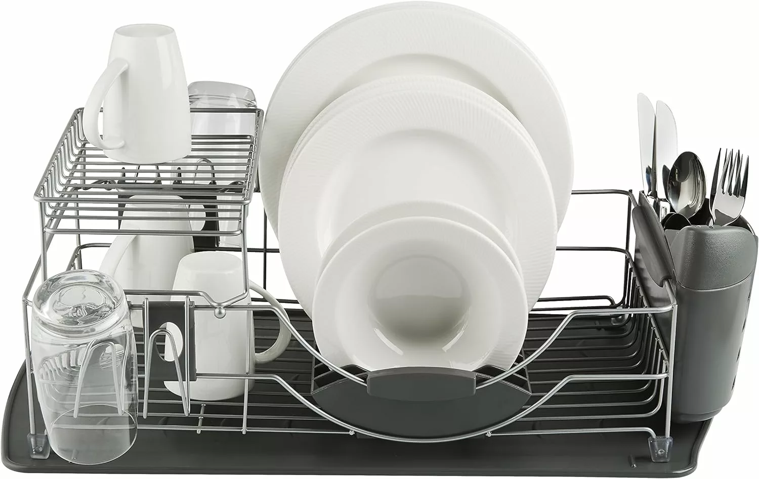 Tower Compact 2 Tier Dishrack with Cutlery Holder