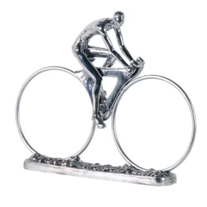 'Silver' Cyclist Ornament