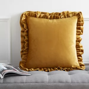 Catherine Lansfield Velvet Touch Filled Cushion 43 x 43 - Mustard