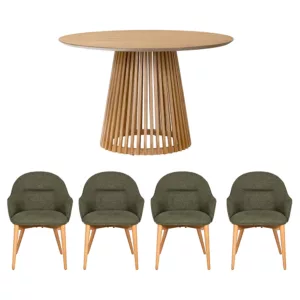 Stockholm Round Table with 4 Copenhagen Chairs