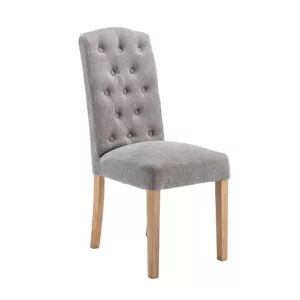Button Back Dining Chair - Grey