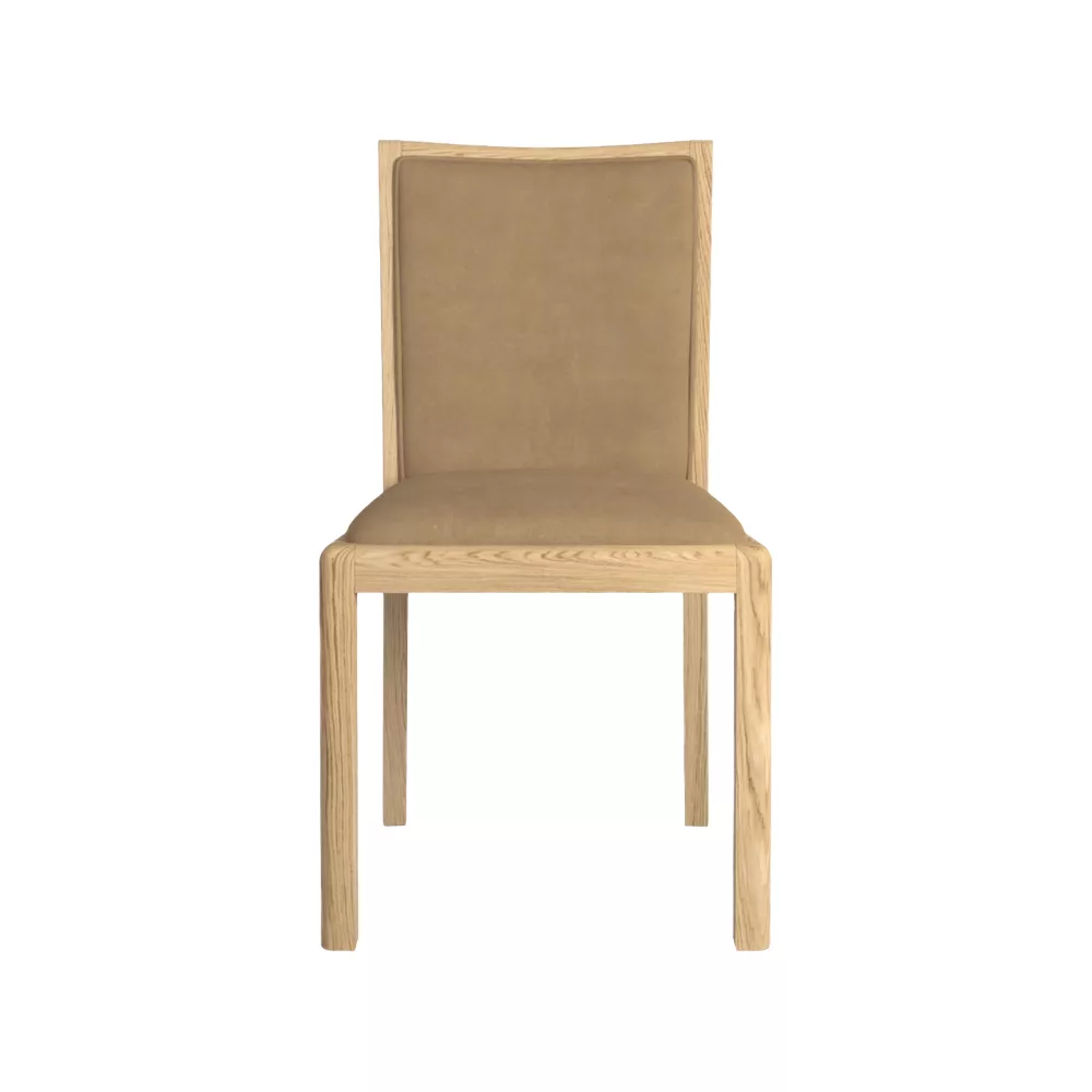 Malmo Upholstered Back Chair Faux Leather Taupe WIN216LT