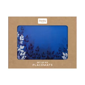 Denby Colours Set of 6 Placemats - Blue Foliage