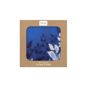 Denby Colours Set of 6 Coasters - Blue Foliage