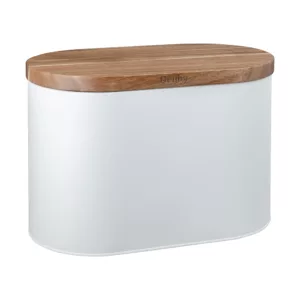 Denby Bread Bin with Acacia Lid - White