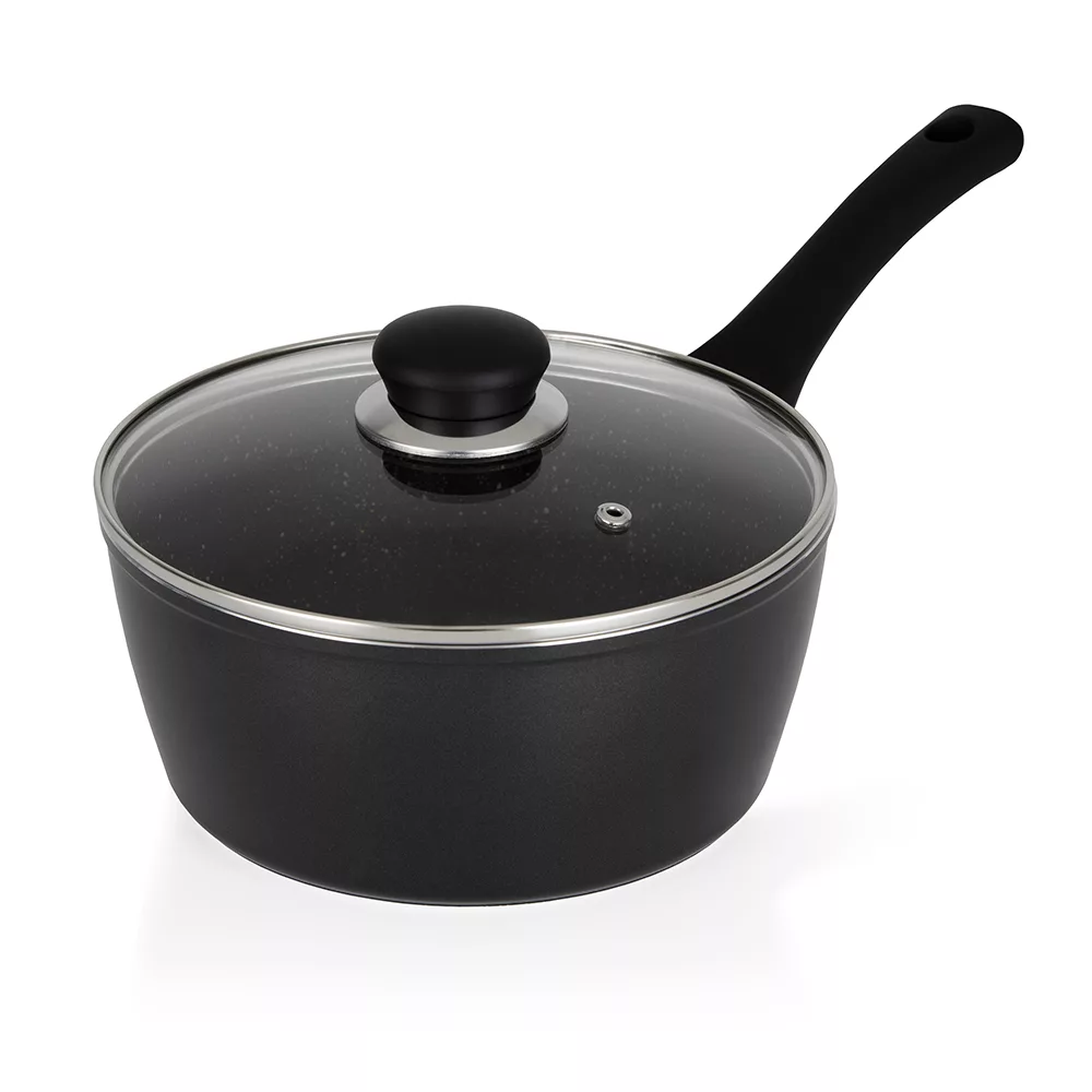 Simply Home 18cm Saucepan - Black Marble