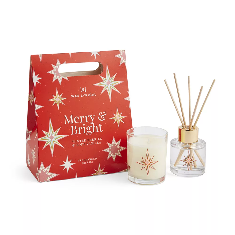 Wax Lyrical Merry & Bright Votive & Diffuser Gift Set