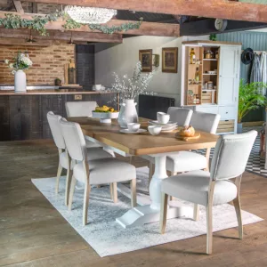 Camberley 1.6m Table and 6 Natural Chairs Set