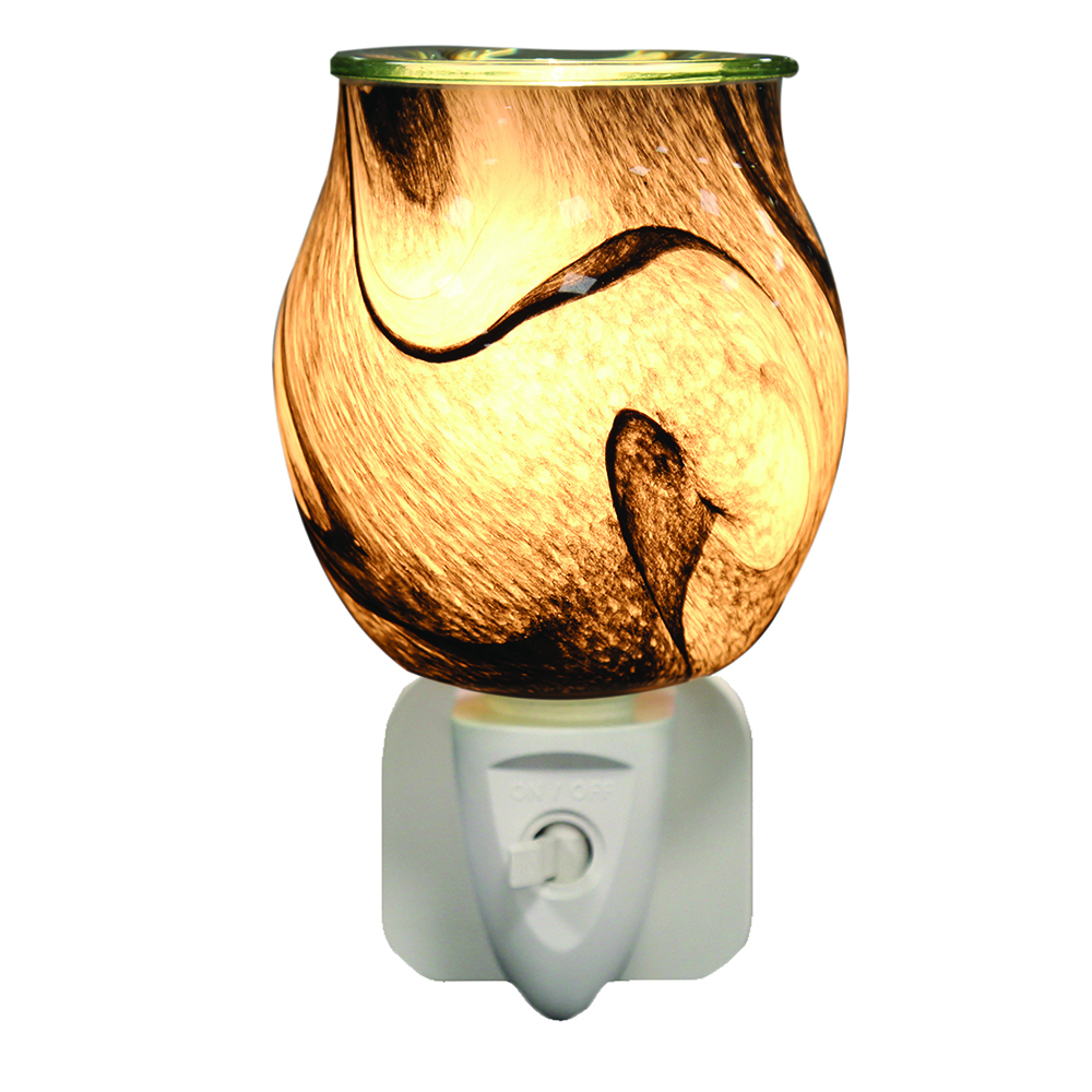 Wax Melter Plug In - Grey Swirl 12cm