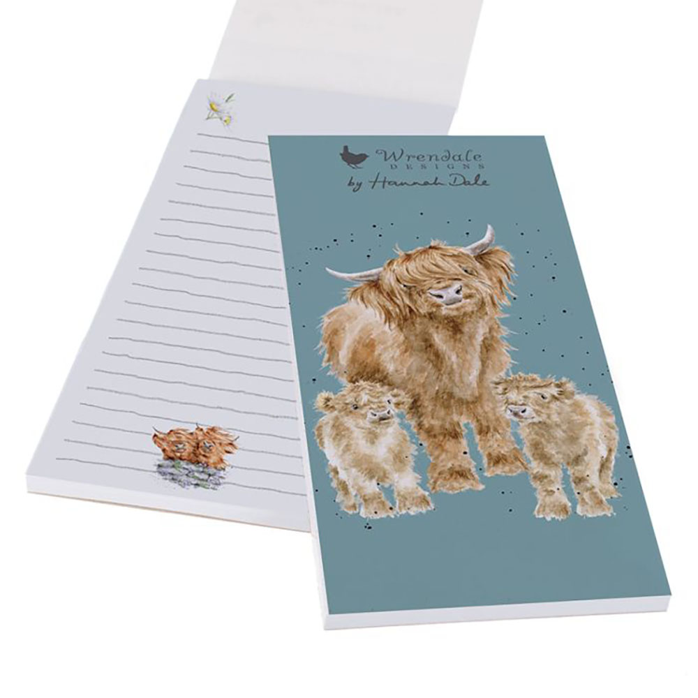Wrendale 'Highland Wishes' Highland Cow Magnetic Shopping Pad