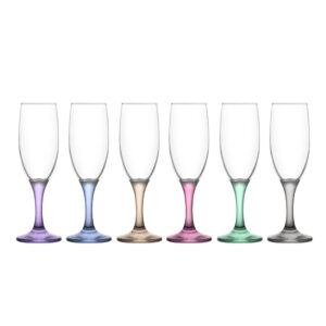 Simply Home Box of 6 Coral Flute Glasses