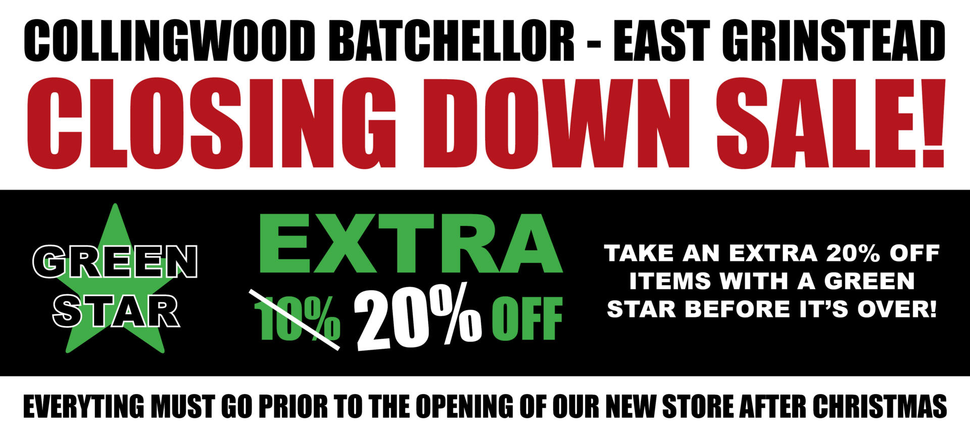 Furniture shop closing down sale discount