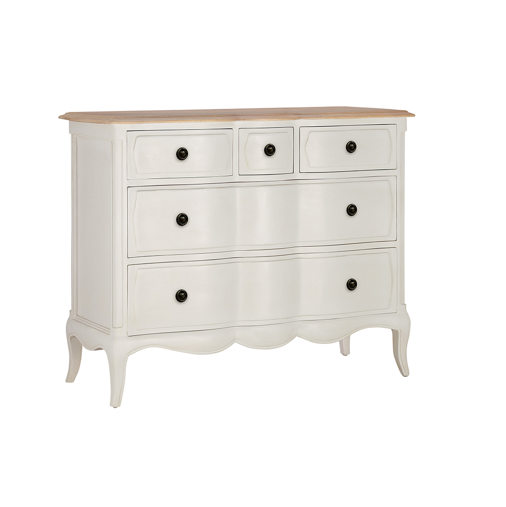 Willis & Gambier Amelie 5 Drawer Small Chest - AME5DCWHT