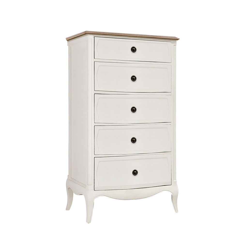 Willis & Gambier Amelie 5 Drawer Tallboy - AMETBWHT