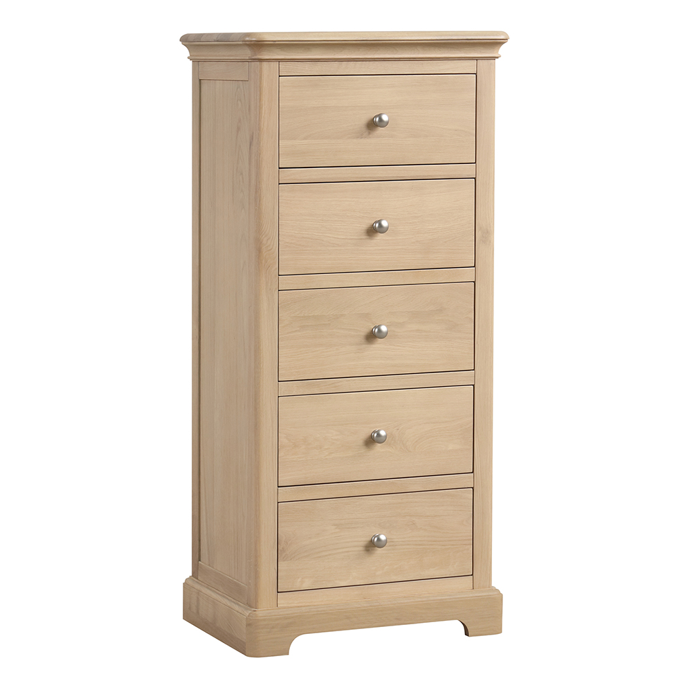 Langley Oak 5 Drawer Wellington
