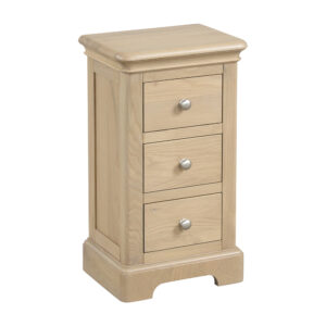 Langley Oak 3 Drawer Compact Bedside