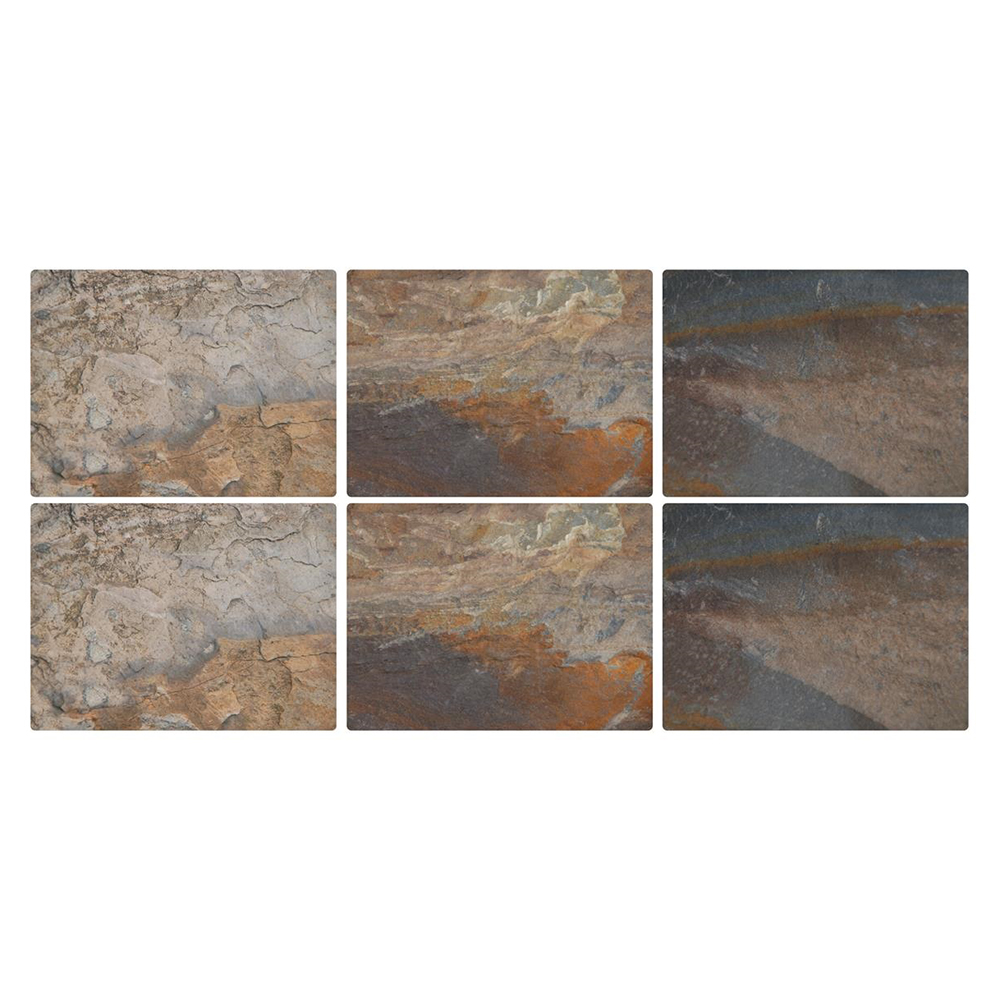 Pimpernel Earth Slate Placemats Set of 6 - X0010568755