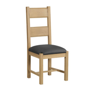 Danesbury Oak Dining Chair - Grey PU Seat