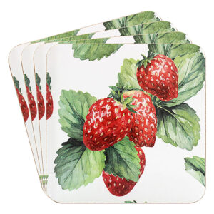 Strawberry Field Coasters Set of 4