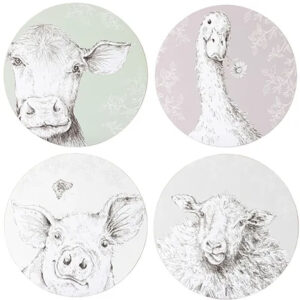 Fieldview Farm Round Placemats  Set of 4
