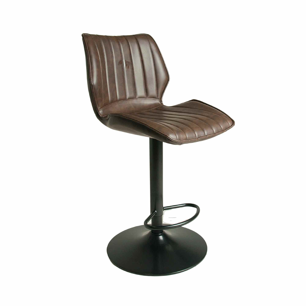 Aston Pair of Gas Lift Bar Stools - Chestnut